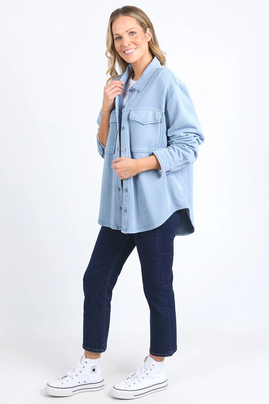 Poppy Steel Blue Fleece Jacket