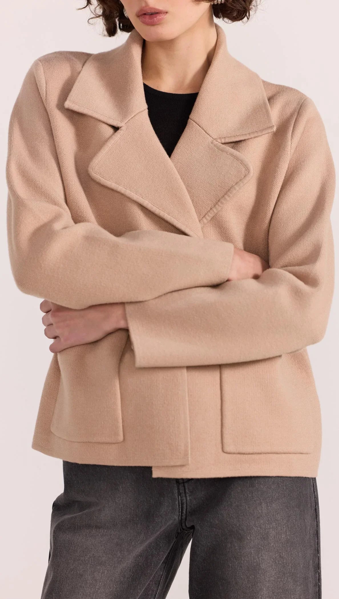 Aiden Camel Crop Coatigan