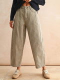 BARREL PANT - CHECKER PATTERN