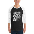 Making Sober Look Damn Good 3/4 sleeve raglan shirt