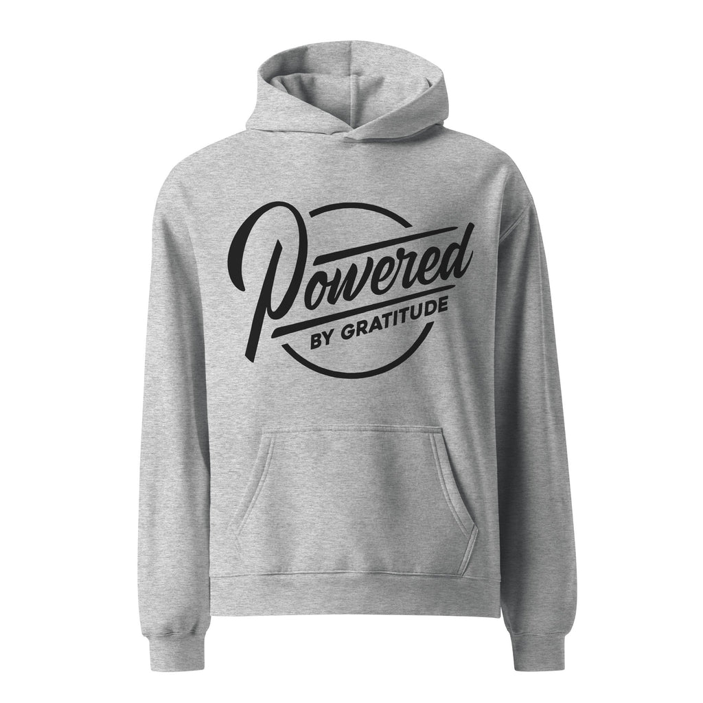 Powered by Gratitude Oversized Hoodie ¨C Cozy Comfort & Recovery Support