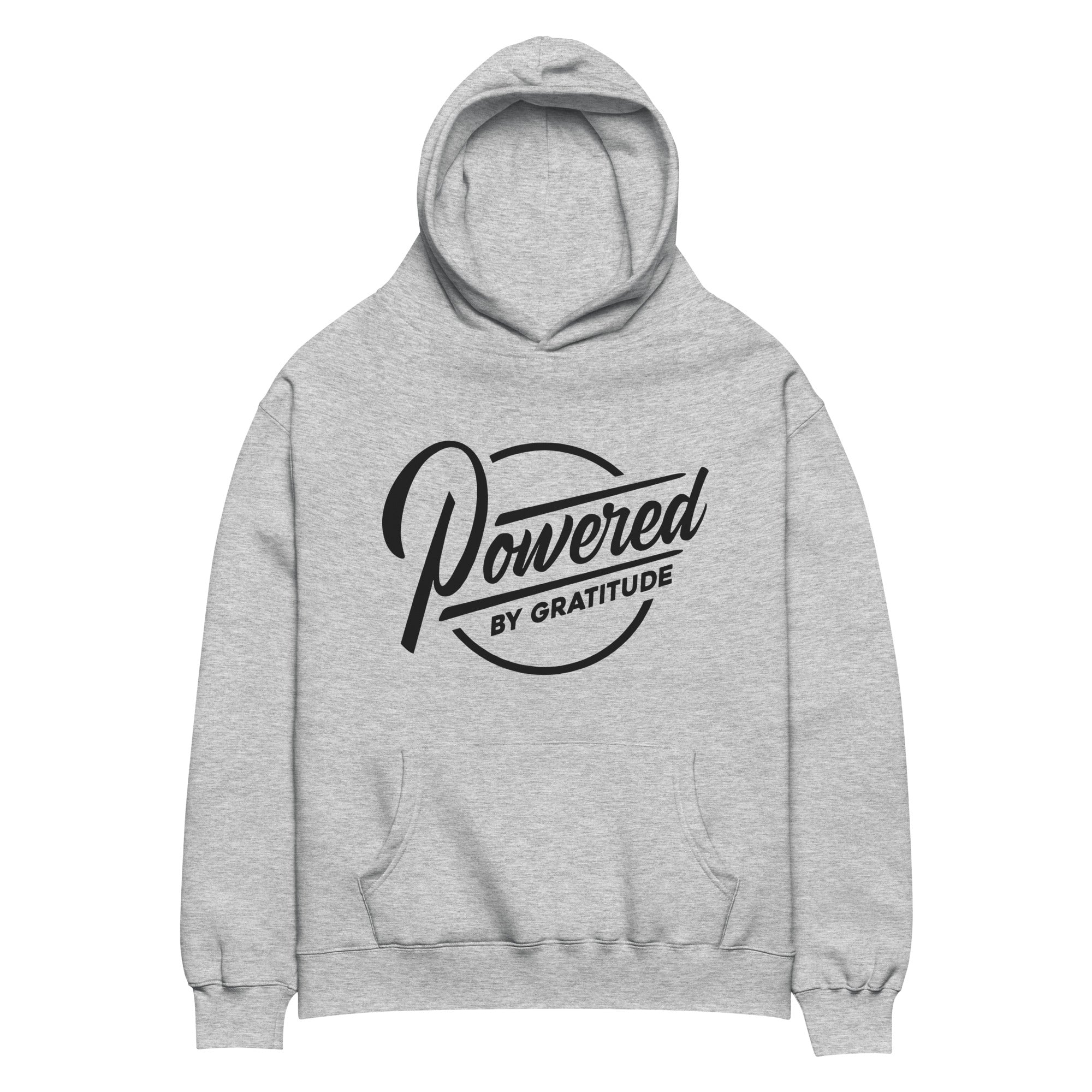Powered by Gratitude Oversized Hoodie ¨C Cozy Comfort & Recovery Support