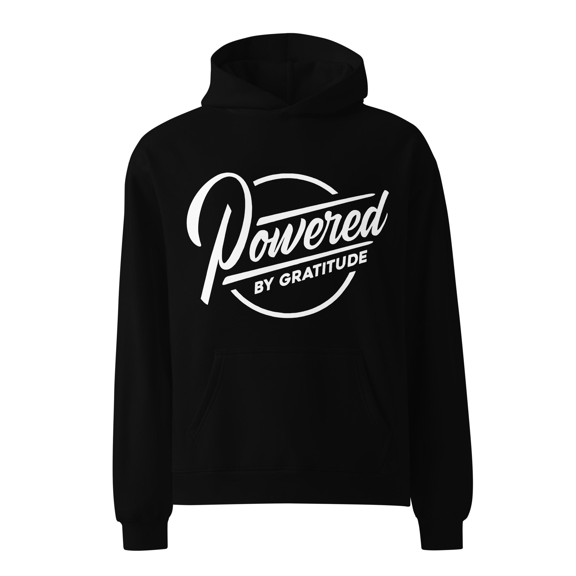 Powered by Gratitude Oversized Hoodie ¨C Cozy Comfort & Recovery Support