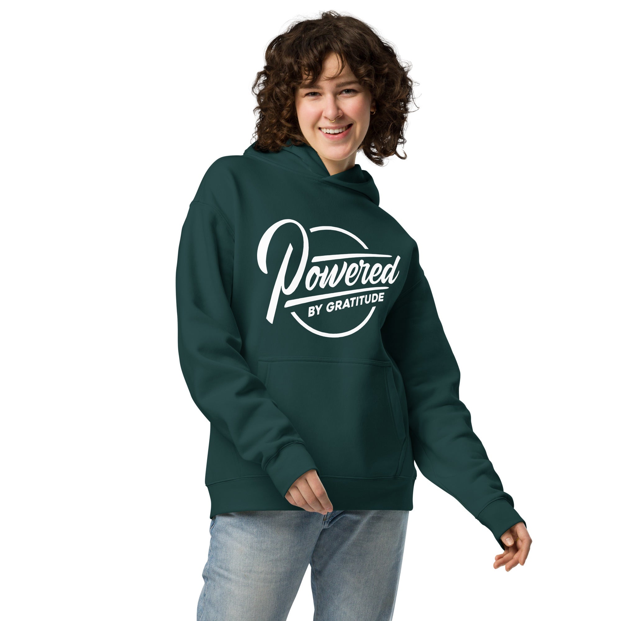 Powered by Gratitude Oversized Hoodie ¨C Cozy Comfort & Recovery Support