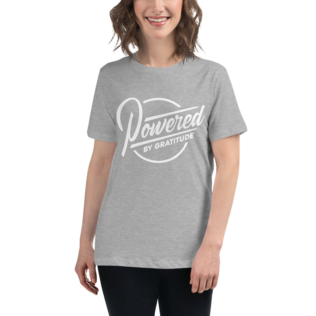 Powered by Gratitude Women's Relaxed Tee ¨C Comfort & Empowerment