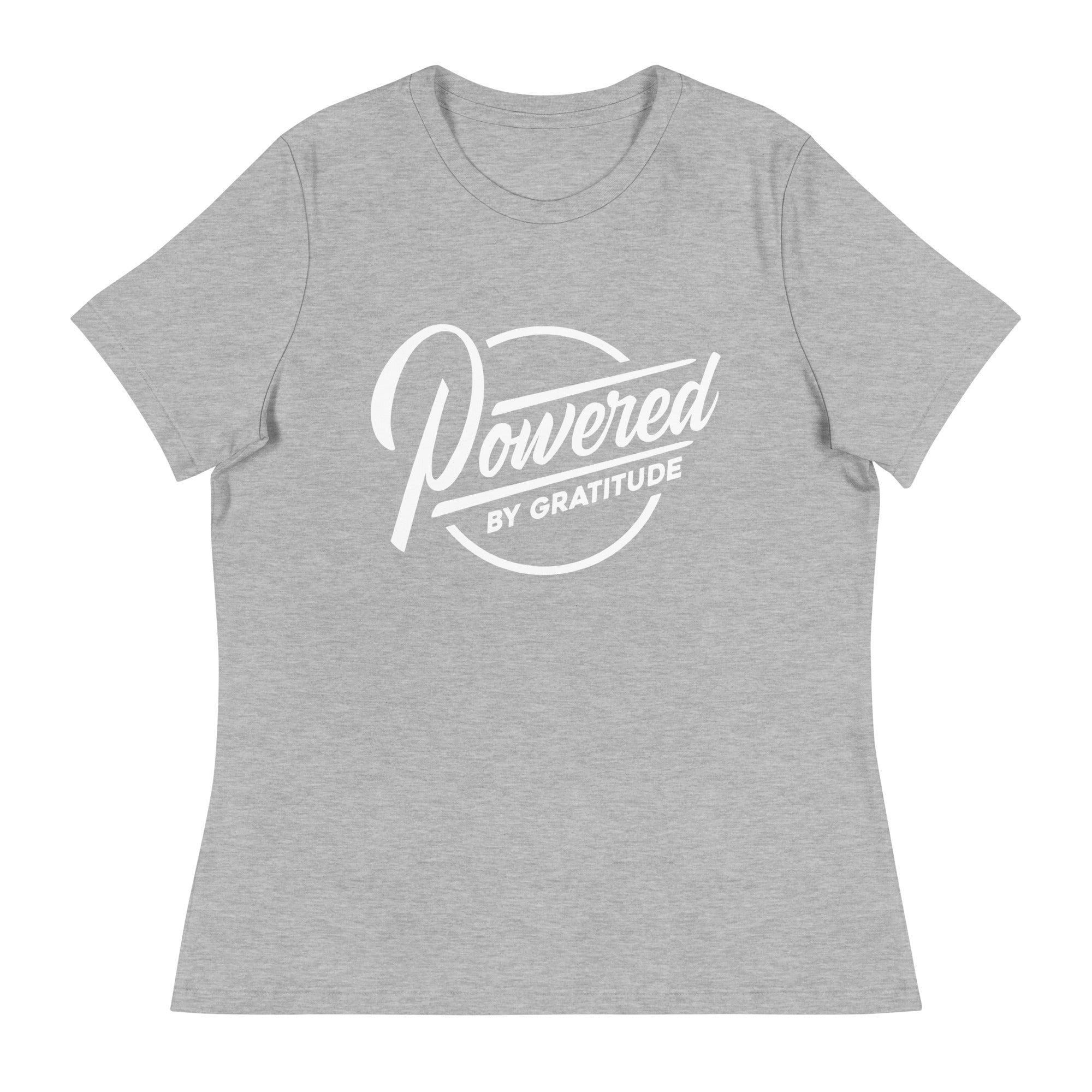 Powered by Gratitude Women's Relaxed Tee ¨C Comfort & Empowerment