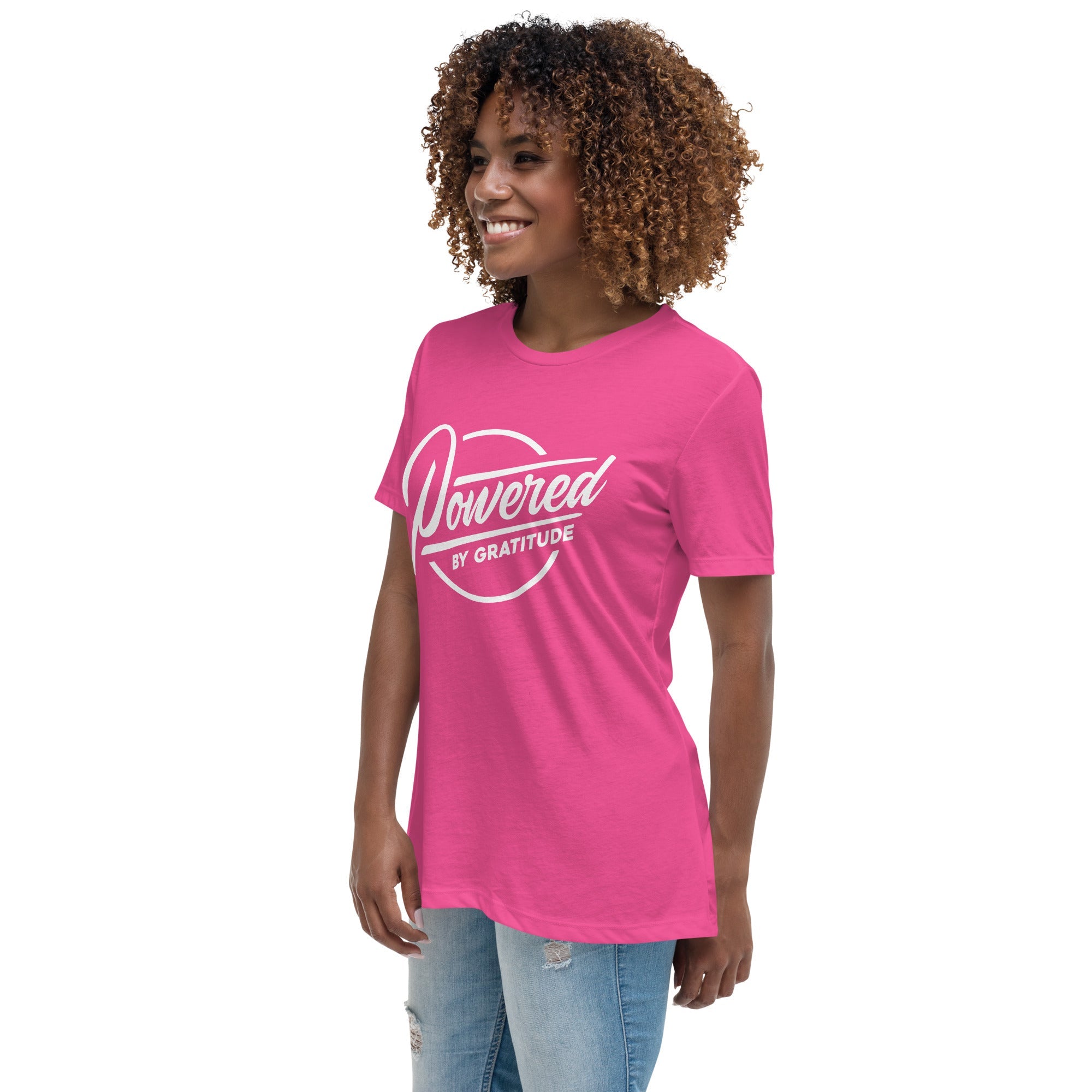 Powered by Gratitude Women's Relaxed Tee ¨C Comfort & Empowerment