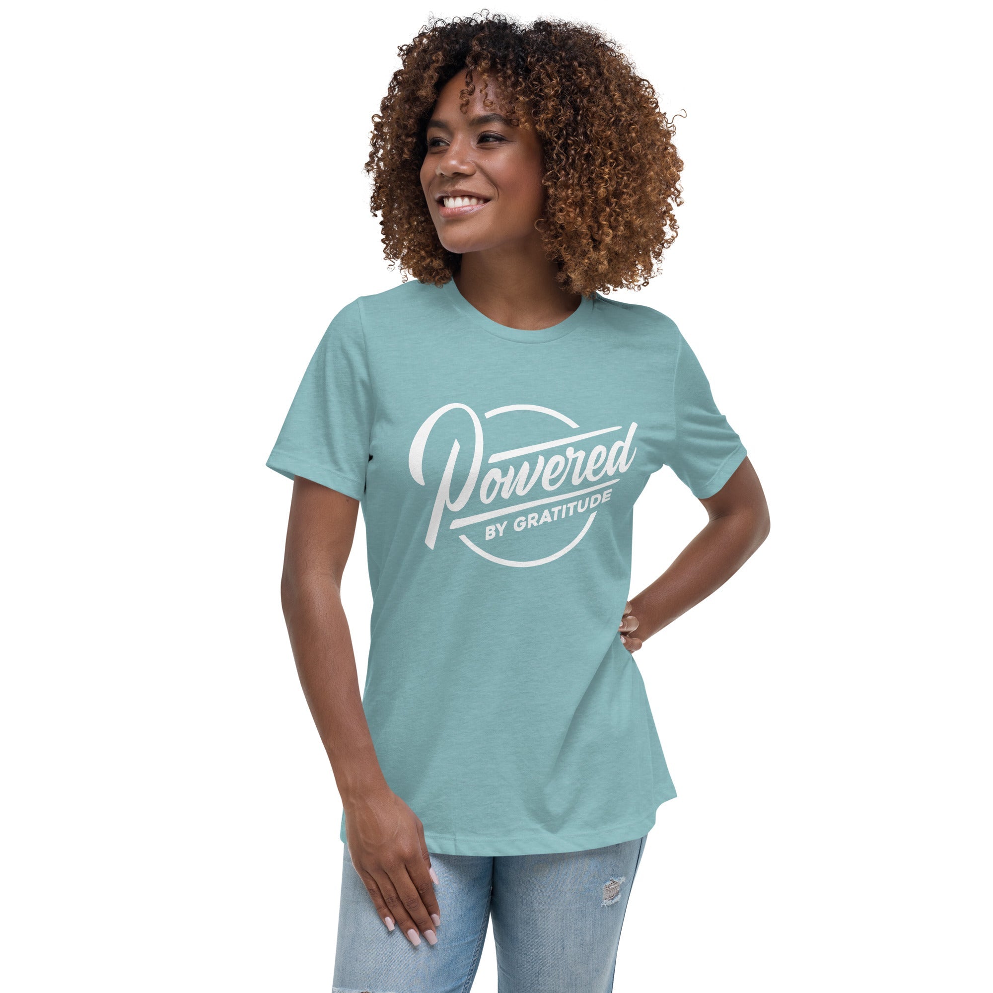 Powered by Gratitude Women's Relaxed Tee ¨C Comfort & Empowerment