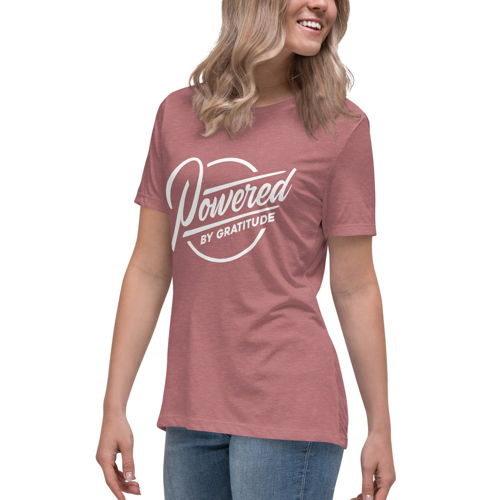 Powered by Gratitude Women's Relaxed Tee ¨C Comfort & Empowerment