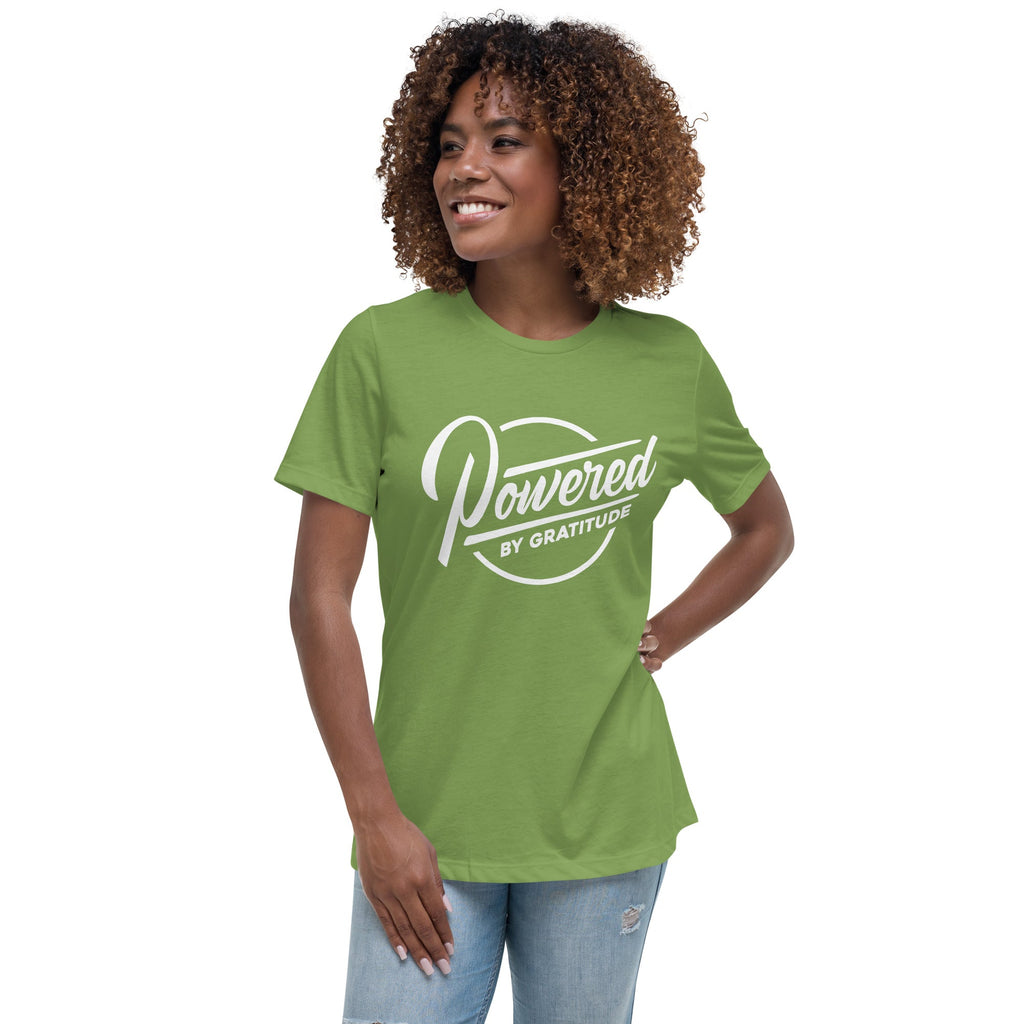 Powered by Gratitude Women's Relaxed Tee ¨C Comfort & Empowerment