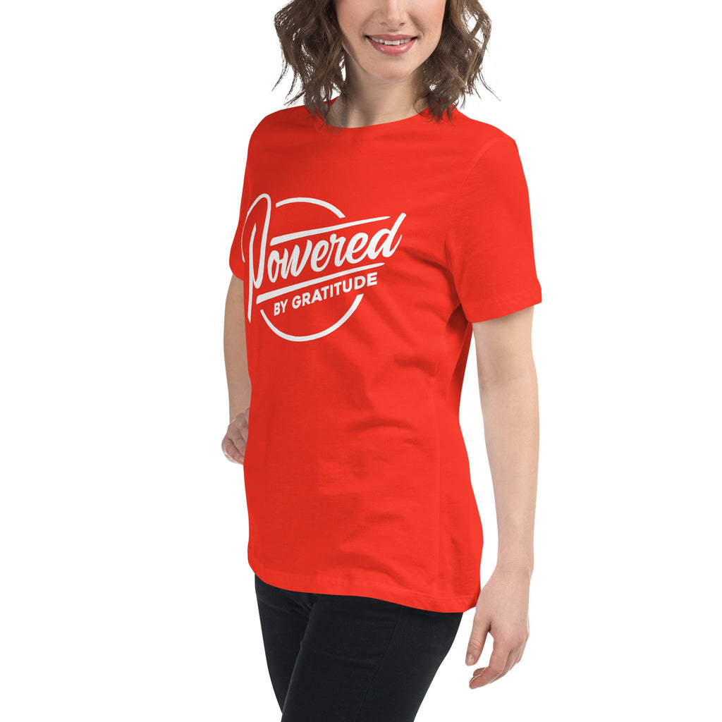 Powered by Gratitude Women's Relaxed Tee ¨C Comfort & Empowerment