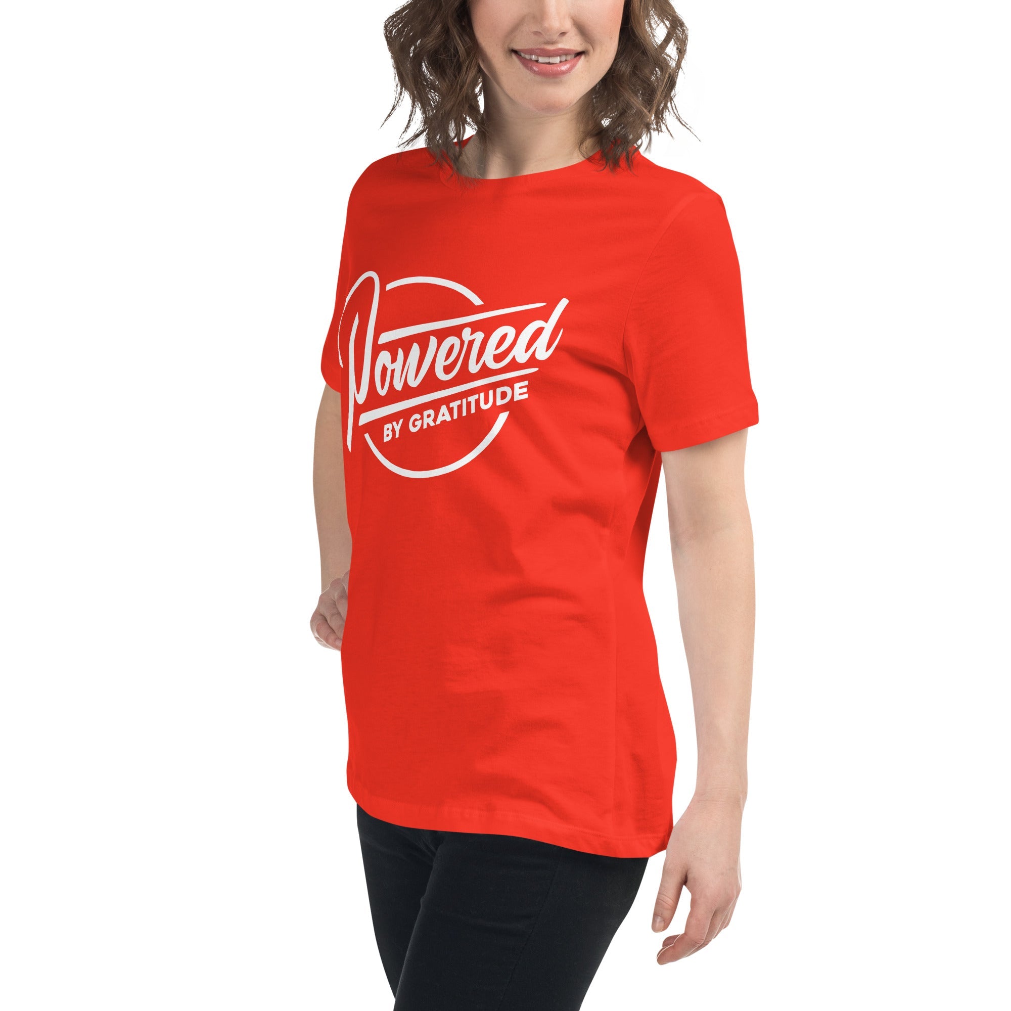 Powered by Gratitude Women's Relaxed Tee ¨C Comfort & Empowerment